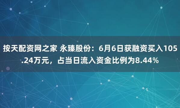 按天配资网之家 永臻股份：6月6日获融资买入105.24万元，占当日流入资金比例为8.44%