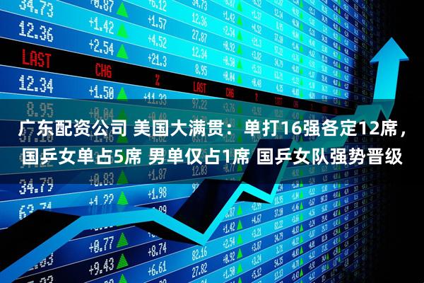 广东配资公司 美国大满贯：单打16强各定12席，国乒女单占5席 男单仅占1席 国乒女队强势晋级