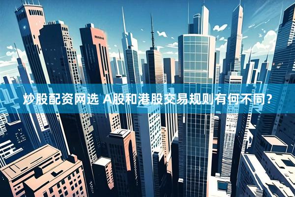 炒股配资网选 A股和港股交易规则有何不同？
